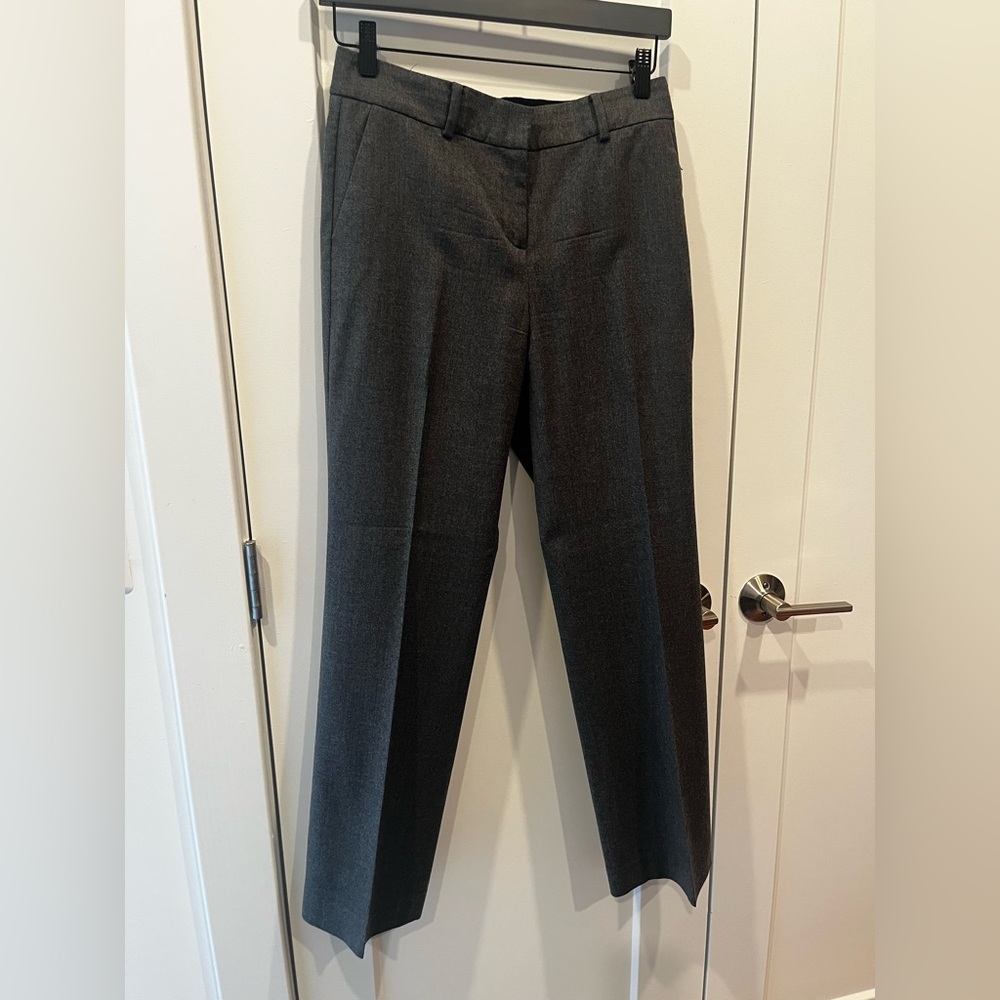 Talbots Gray Italian Wool Straight Leg Suit Pants (Size 2P)